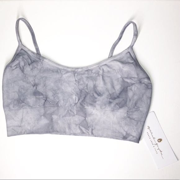 Spiritual Gangster Gray Marble Scoop Neck Brami - Picture 2 of 9